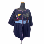 Navy Hand-Embroidered Jacket – “Sailing Dreams”