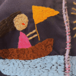 Navy Hand-Embroidered Jacket – “Sailing Dreams” - Image 3