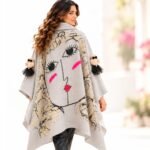 Grey Poncho with Dolls