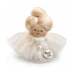 9 cm_PAF Doll Brooch - White Tutu Dress