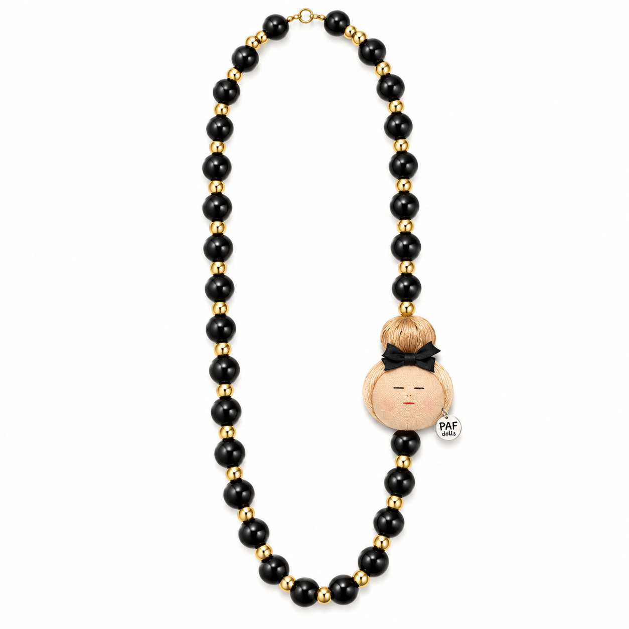 5660B81E-833D-4E8C-8D07-D9D8EE382820 PAF Doll Long Black Necklace - Image 1