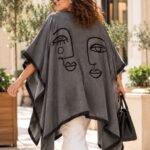 Dark Grey Poncho Doll