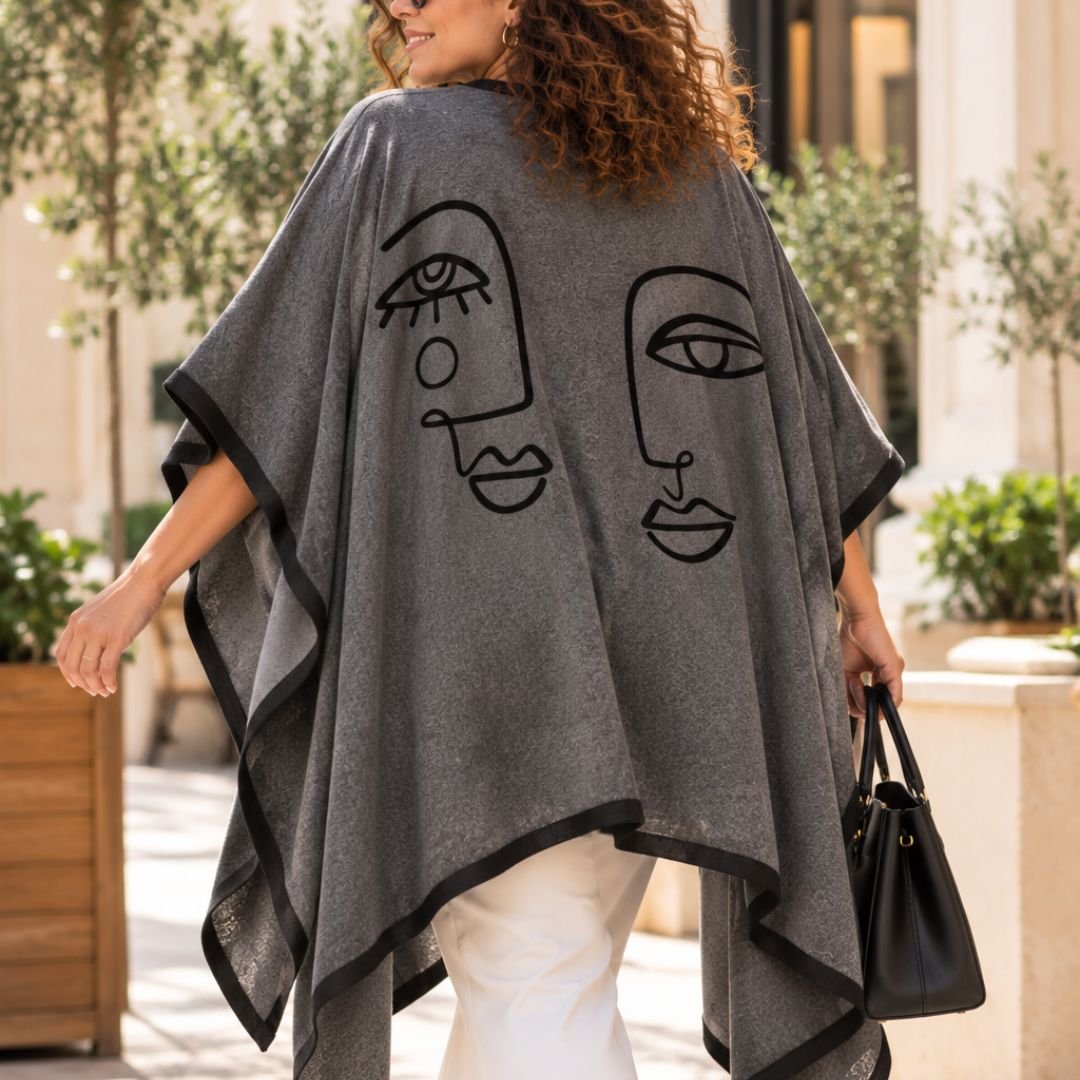 4 Dark Grey Poncho Doll - Image 1