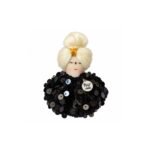 Mini Black Dress Brooch